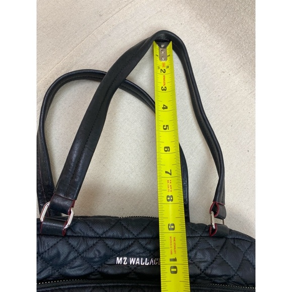 MZ Wallace Crosby Black quilted Nylon w Silver Hardware Bag *No crossbody straps main image 7